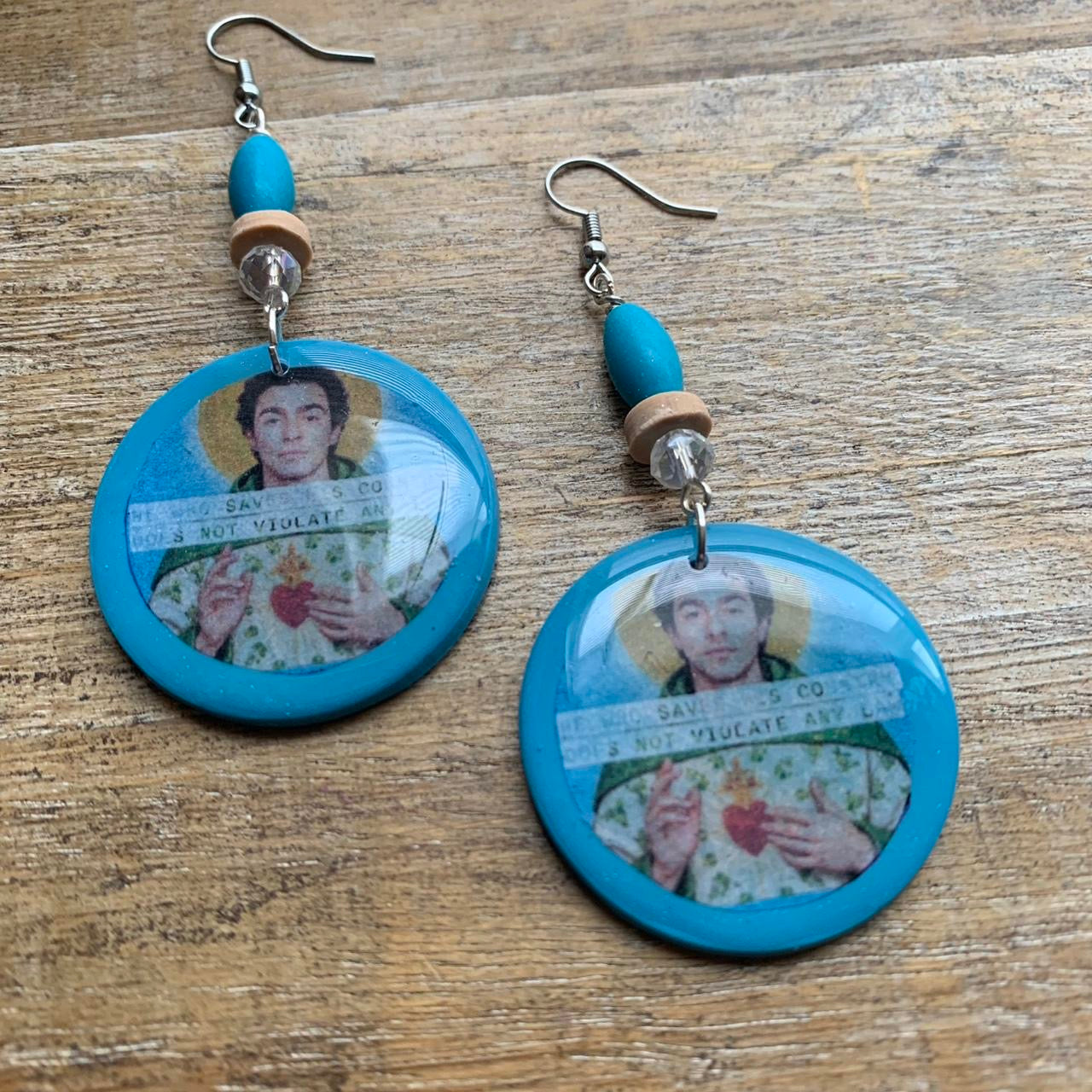 He Who Saves His Country Does Not Violate Any Law Earrings Luigi Polymer Clay Clip On Tunnel Gauge Earrings