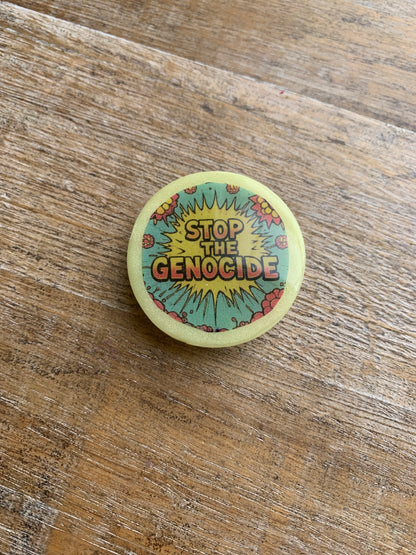 Stop the Genocide Free Palestine Clay Fridge Magnet