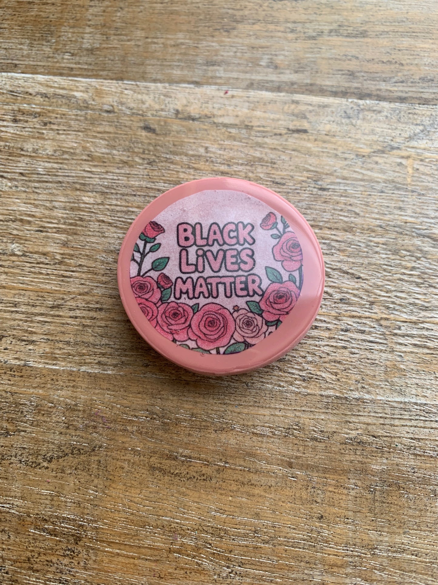 As- Is Black Lives Matter Pink Rose Fridge Magnet