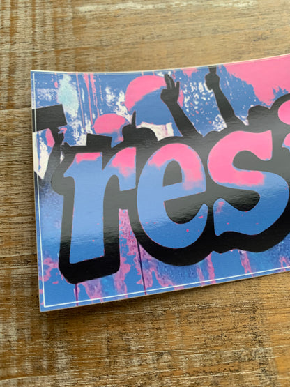 Resist Protest Rectangle Bumper Sticker 3.75x7.5 Inch