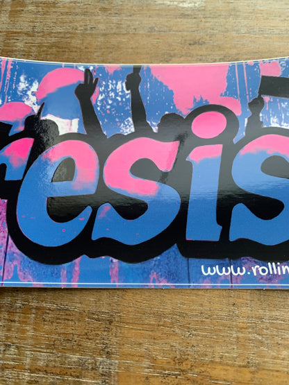 Resist Protest Rectangle Bumper Sticker 3.75x7.5 Inch