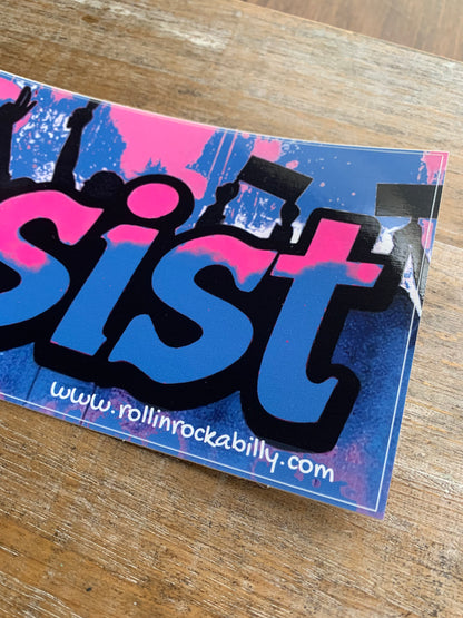 Resist Protest Rectangle Bumper Sticker 3.75x7.5 Inch