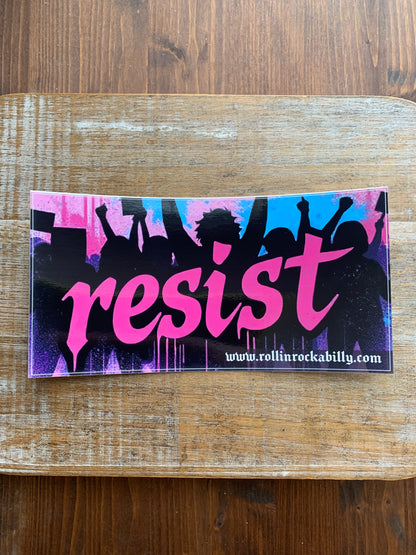 Resist Protest Rectangle Bumper Sticker 3.75x7.5 Inch