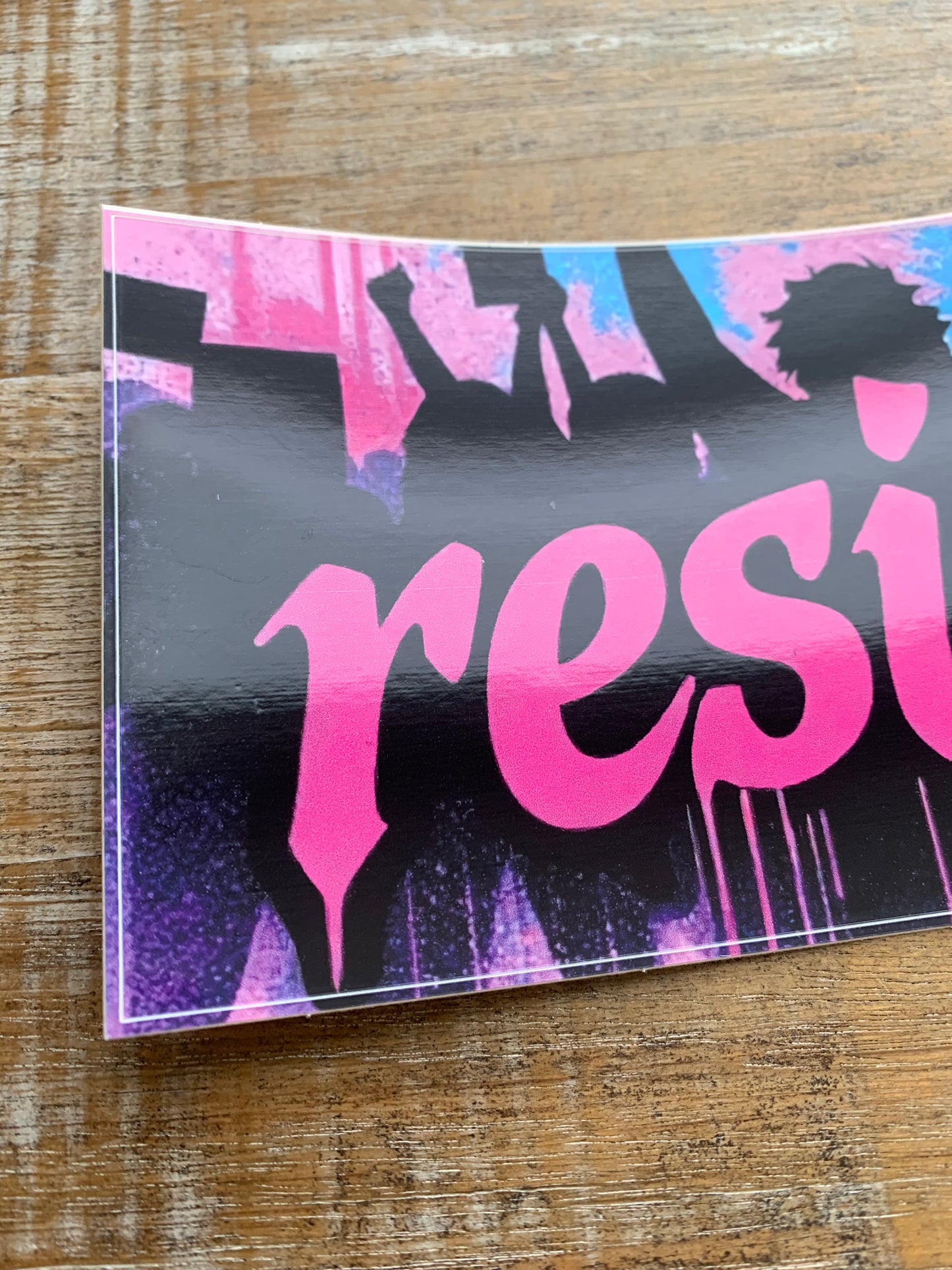 Resist Protest Rectangle Bumper Sticker 3.75x7.5 Inch