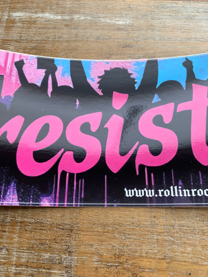 Resist Protest Rectangle Bumper Sticker 3.75x7.5 Inch