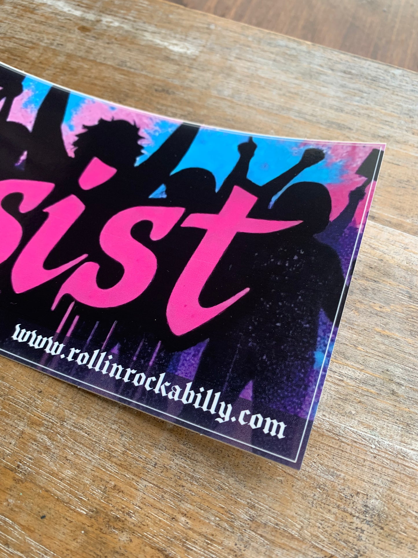 Resist Protest Rectangle Bumper Sticker 3.75x7.5 Inch