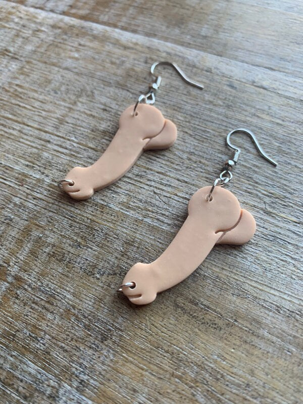 Pierced Dick Dark Romance Earrings Penis Booktok Clip On Earrings Ear Hangers