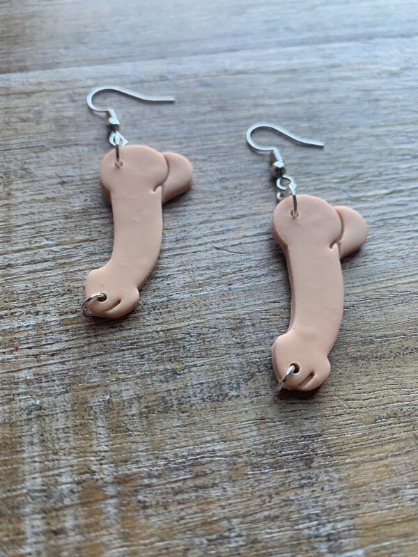 Pierced Dick Dark Romance Earrings Penis Booktok Clip On Earrings Ear Hangers