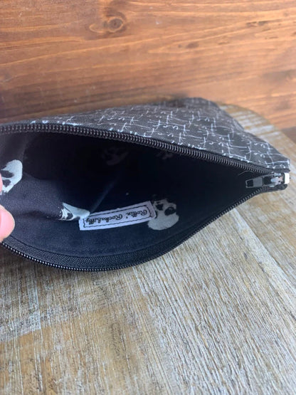 Art Deco Fuck Monochrome Swear Word Bag Wallet Coin Purse
