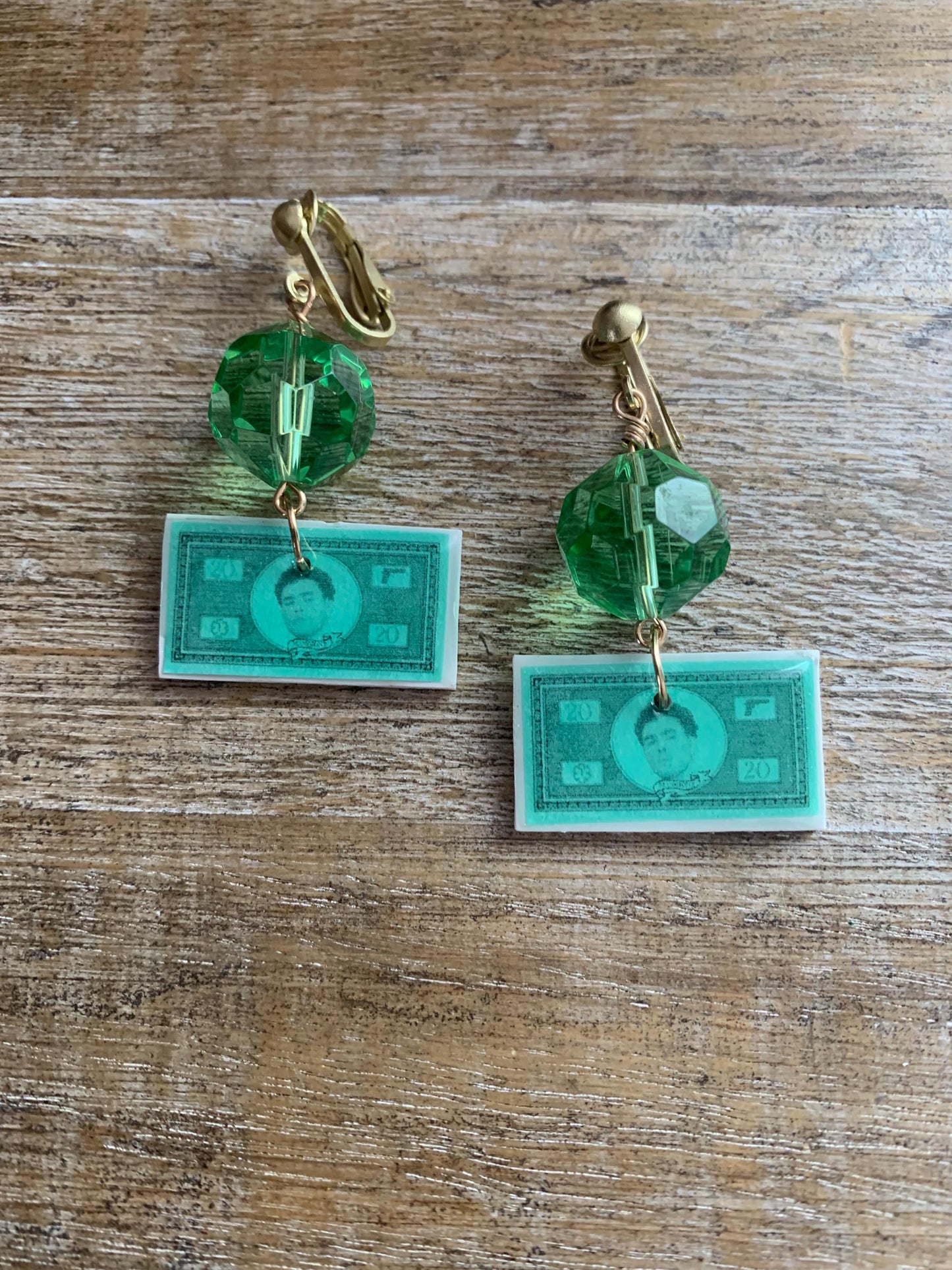 Deny Defend Depose Luigi Money Clip On Earrings Activist Polymer Clay Revolution Earrings Ear Hangers Eat The Rich