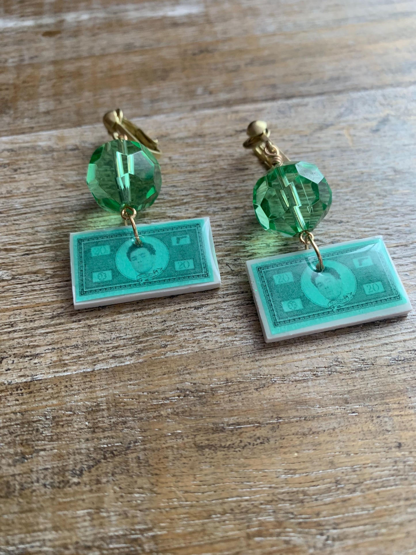 Deny Defend Depose Luigi Money Clip On Earrings Activist Polymer Clay Revolution Earrings Ear Hangers Eat The Rich