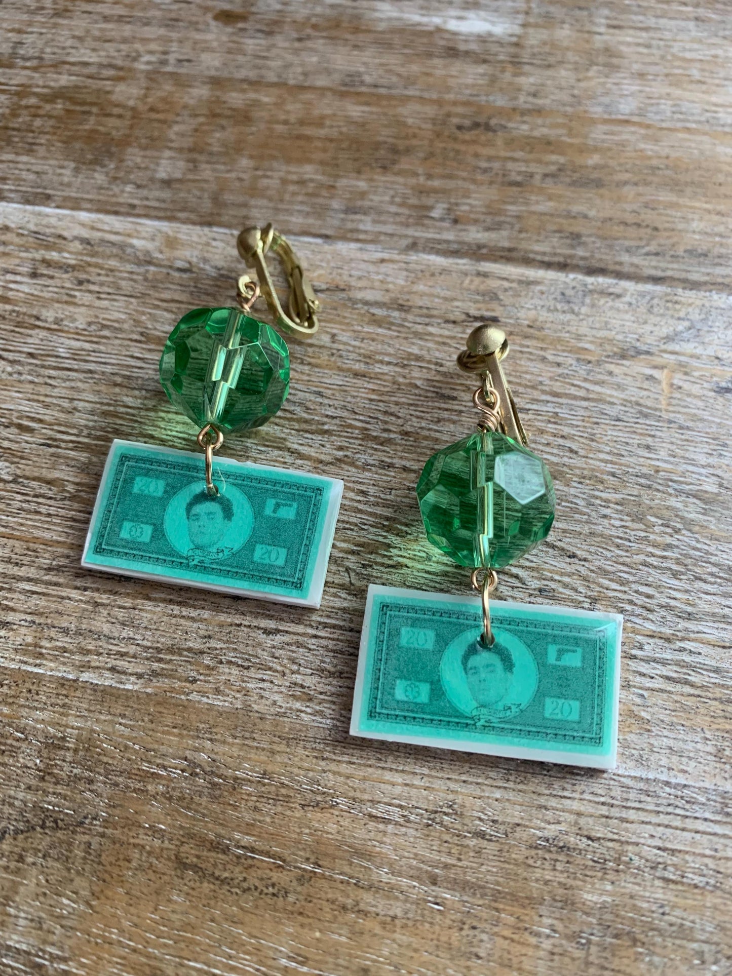Deny Defend Depose Luigi Money Clip On Earrings Activist Polymer Clay Revolution Earrings Ear Hangers Eat The Rich