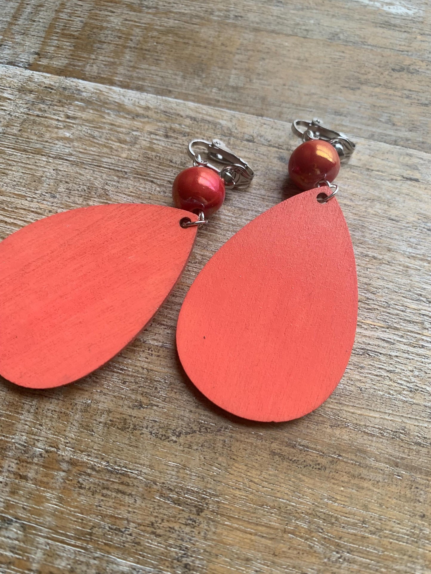 Anti Trump Oligarch Clip On Earrings Wood Fuck Trump Clip Activist Liberal Earrings Punk Orange Anti Authoritarian Govt Ear Hangers