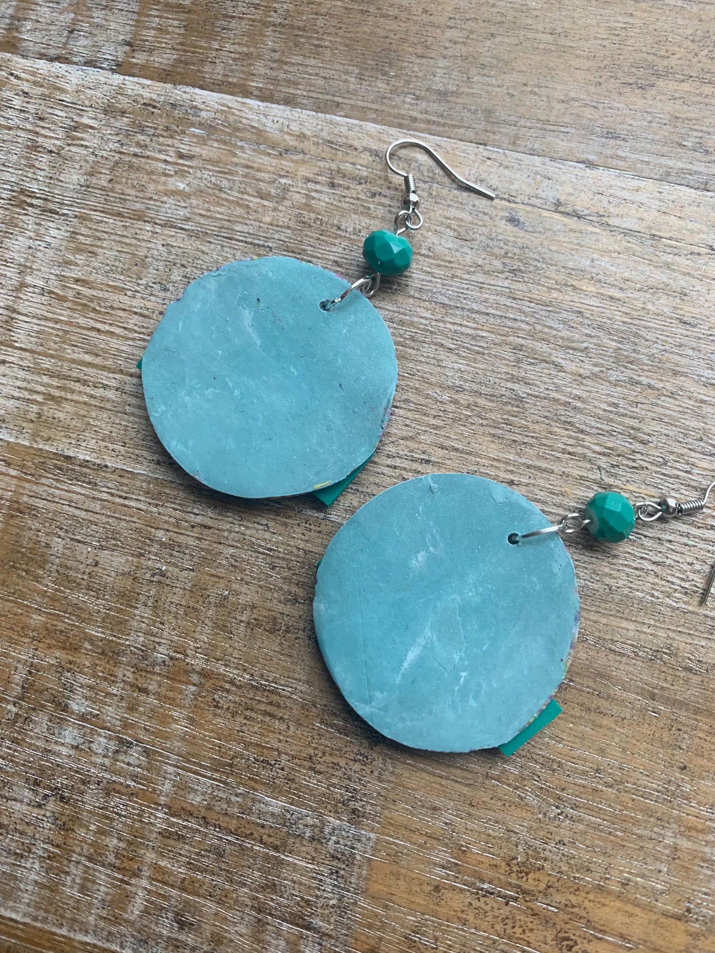Is He Dead Yet Earrings Clay Protest Liberal Democrat Activist Funny Retro Statement Clip On Earrings Green Millennial Teal Ear Hangers