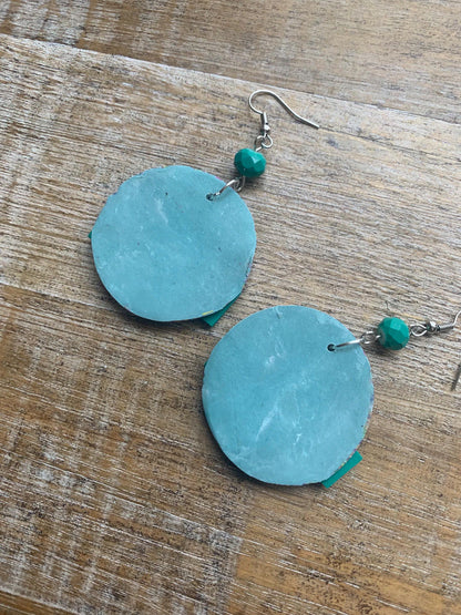 Is He Dead Yet Earrings Clay Protest Liberal Democrat Activist Funny Retro Statement Clip On Earrings Green Millennial Teal Ear Hangers